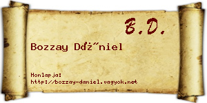 Bozzay Dániel névjegykártya