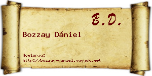 Bozzay Dániel névjegykártya